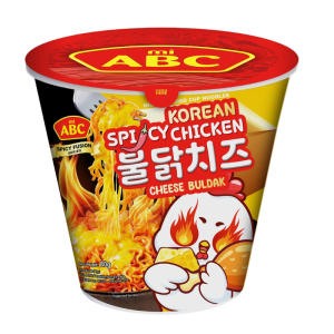 mi ABC Spicy Chicken Korean Cheese Buldalk 80gm instant cup noodles.